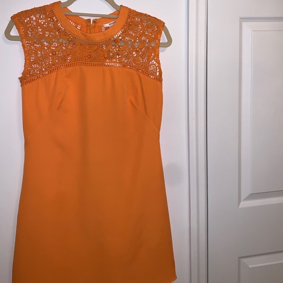 Orange Dress with Lace Detailing - Picture 2 of 11